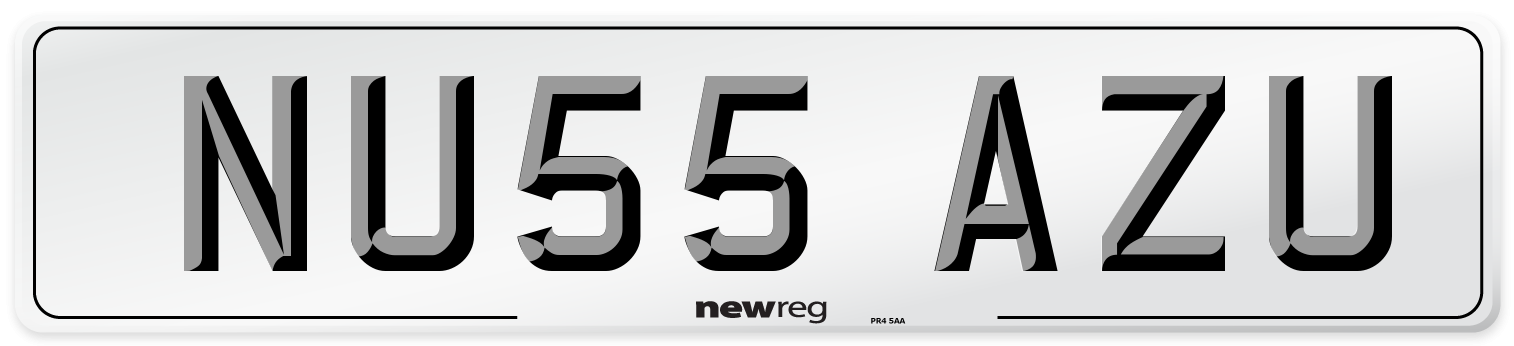 NU55 AZU Number Plate from New Reg